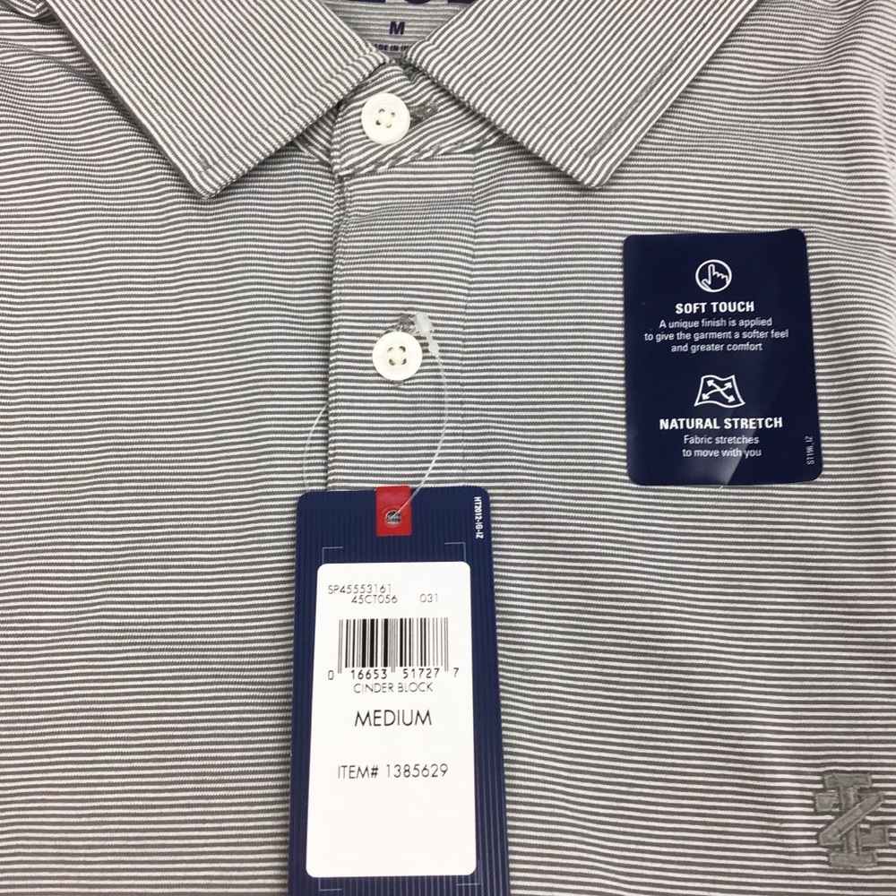 IZOD Men’s Micro Stripe Polo Shirt Medium - Picture 10 of 11